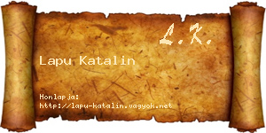 Lapu Katalin névjegykártya